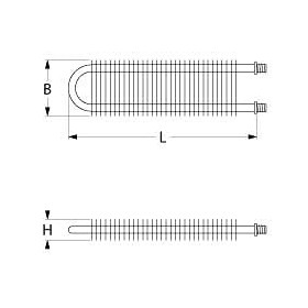 Radiateur Lave Vaisselle Comenda AC122, AC152, AC182, AC202, AC242, AC151, Hoonved EDT140, EDT85, EDT100, EDT170, EDT200