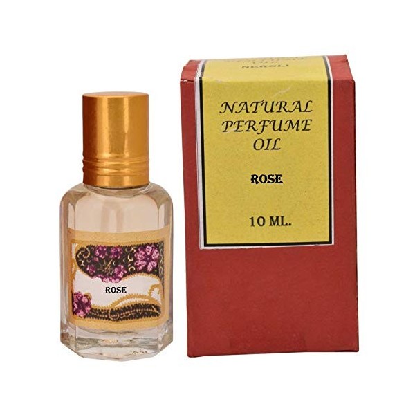 Huile de parfum naturel Attar, parfum sans alcool Ittar Indian 10ml Rose - ROUGE