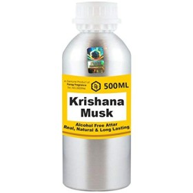 Parag Fragrances Krishana Musk Attar 500 ml Attar Sans alcool, Attar de longue durée pour homme - Femmes et usage religieux 