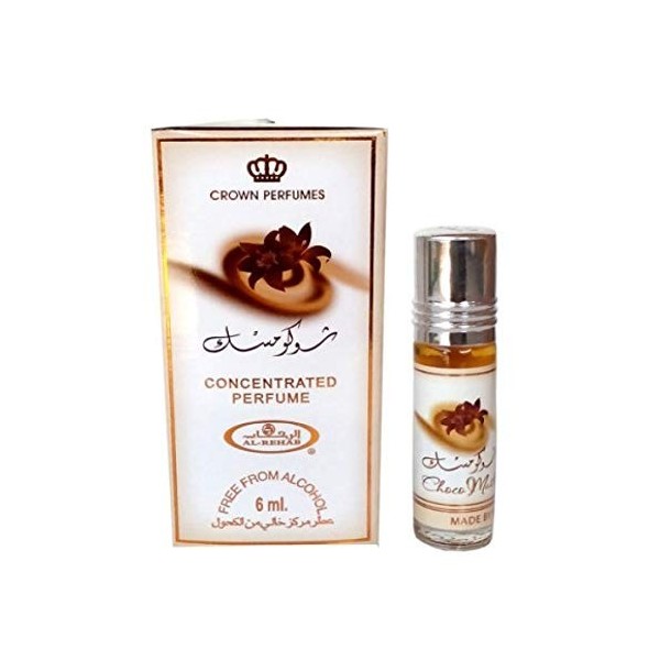 LOT DE 3 MUSCS PARFUMS CHOCO MUSK DE AL REHAB - 6ML NOTES: Vanilla, Chaud, Chocolat, Sucré,