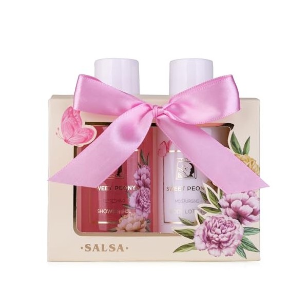 Accentra-Set cadeau de douche pour femmes HONEY JASMINE dans une belle boîte cadeau-Set de soins 2 pièces gel douche et lotio