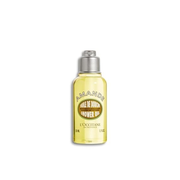 LOCCITANE - Coffret de Noël Maisonnette Amande - Huile de Douche, Concentré de Lait Corps et Crème Mains - Fabriqué en Franc