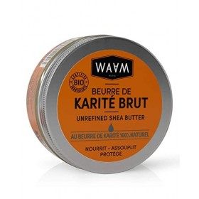 WAAM Cosmetics – Beurre de Karité Brut – Soin nourrissant et protecteur– BIO et naturel – Vegan – 100ml