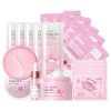 LAIKOU Sakura Ensemble de Soins de la Peau, Coffrets Cadeau de Soins pour la Peau, Soins Visage Adolescente, avce Masque Nett...