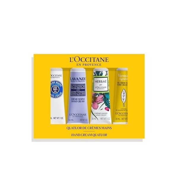 LOccitane - Coffret Le Meilleur de la Provence - Concentré de Lait Corps Amande, Shampoing Equilibre & Douceur, Crème Mains 