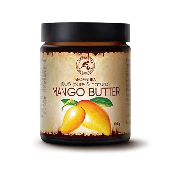 Beurre de Mangue 100g - Mangifera Indica - Indonésie - 100% Pur et Naturel - Huile Raffiné - Soin du Visage Intensif - Corps 