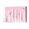 LAIKOU Sakura Ensemble De Soins De La Peau, 7Pièces Coffret Cadeau Femme Soins pour le Visage, Nettoyant, Tonique, Lotion, Co