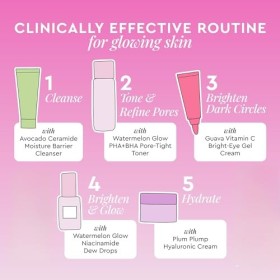 Glow Recipe Kit de soins de la peau Fruit Babies - Coffret cadeau comprenant un nettoyant pour le visage aux céramides, un to