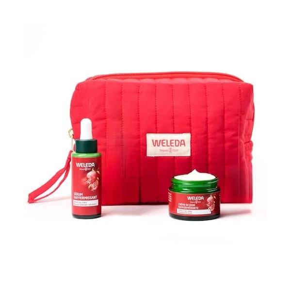 WELEDA - TROUSSE VISAGE GRENADE MACA - Crème de Jour + Sérum raffermissant - Soin anti-âge raffermissant pour les femmes dès 