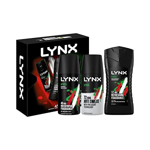 Lynx Africa Retro Trio Coffret cadeau 3 pièces