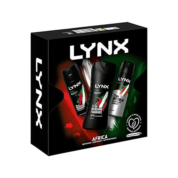 Lynx Africa Retro Trio Coffret cadeau 3 pièces