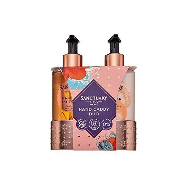 Sanctuary Spa Coffret cadeau de lavage et de lotion pour femme avec panier réutilisable, pour anniversaire, Noël, végétalien 