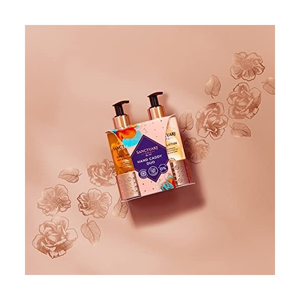 Sanctuary Spa Coffret cadeau de lavage et de lotion pour femme avec panier réutilisable, pour anniversaire, Noël, végétalien 