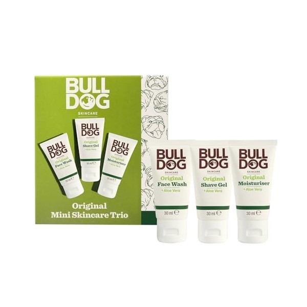 Bulldog Soins de la peau | Coffret cadeau pour homme | Mini Trio National