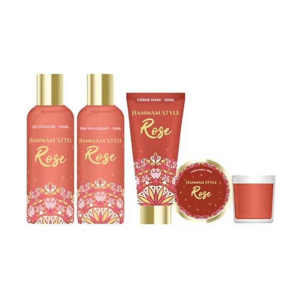 Coffret cadeau - Lanterne Hamman Style - Rose - FRENCH TENDANCE