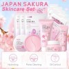 Ensemble de soins de la peau pour adolescentes, kits de soins de la peau pour femmes, ensemble de soins de la peau Sakura jap