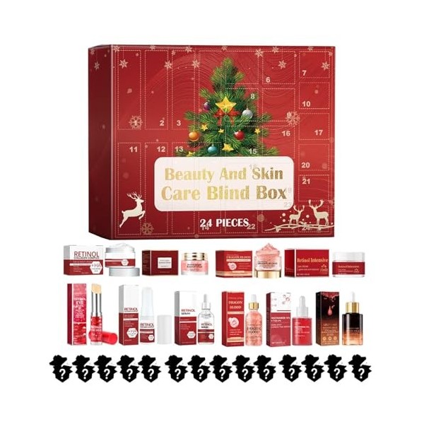 Calendrier De LAvent Beauté De Noël 2024 - Coffret Cadeau De Maquillage En Édition Limitée De 24 Pièces, Calendrier De Beaut