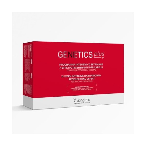 GENETICS PLUS PROGRAMMA INTENSIVO 12 SETTIMANE A EFFETTO RIGENERANTE PER CAPELLI CON CELLULE STAMINALI VEGETALI 14 FIALE 5 ML