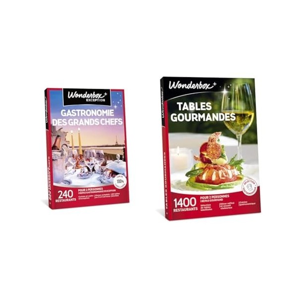 Wonderbox - Coffret Cadeau - GASTRONOMIE des GRANDS CHEFS - 240 grands restaurants étoilés & Coffret Cadeau - Tables GOURMAND