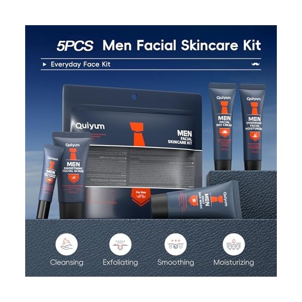 Sakura Ensemble de soins de la peau pour homme 5 pièces