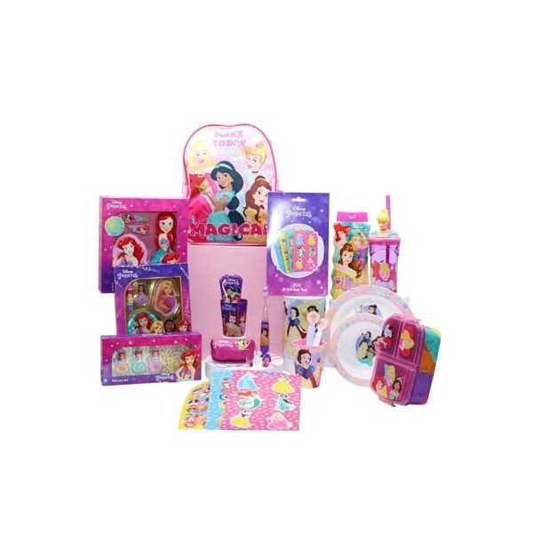 Disney Princess Coffret cadeau comprenant un shampooing gel, un ensemble de beauté, un ensemble dongles, un ensemble de soin