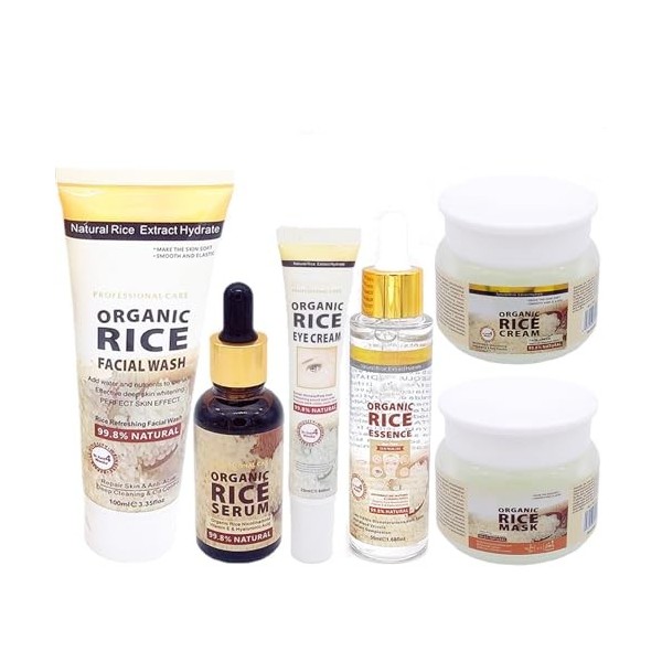 Ensemble de soins de la peau pour adolescentes – Ensembles et kits de soins de la peau de riz – Kit pour le visage – Ensemble