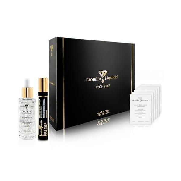 Coffret cadeau réveil radiant – 1 huile pour visage avec argent pur et huiles concentrées 30 ml + 1 rouleau sur contour des y