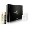 Coffret énergisant – 1 huile visage avec or 24 carats et 7 huiles essentielles 30 ml + 1 rouleau -on contour des yeux avec ca