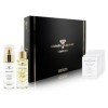 Coffret cadeau Golden GLOW – 1 sérum visage avec or colloïdal et PVP K30 + 1 huile pour visage anti-taches avec or 24 ct et 7