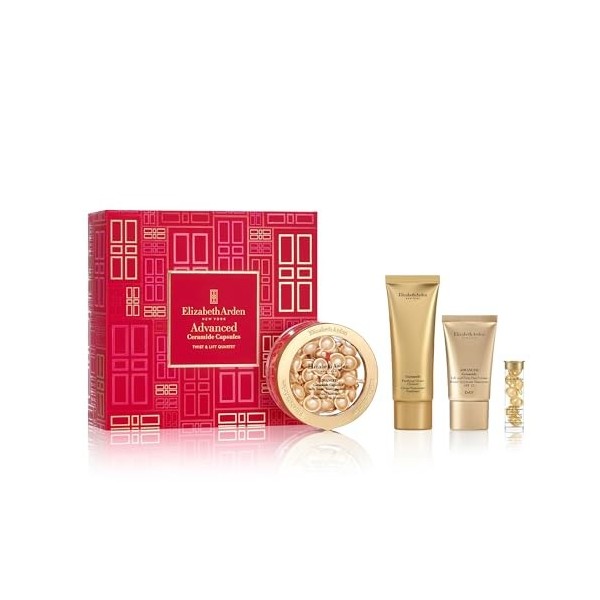 Elizabeth Arden Coffret Advanced Ceramide Capsules Sérum Quotidien Rénovateur De Jeunesse, 3 pièces, Cadeau femme, Coffret So...