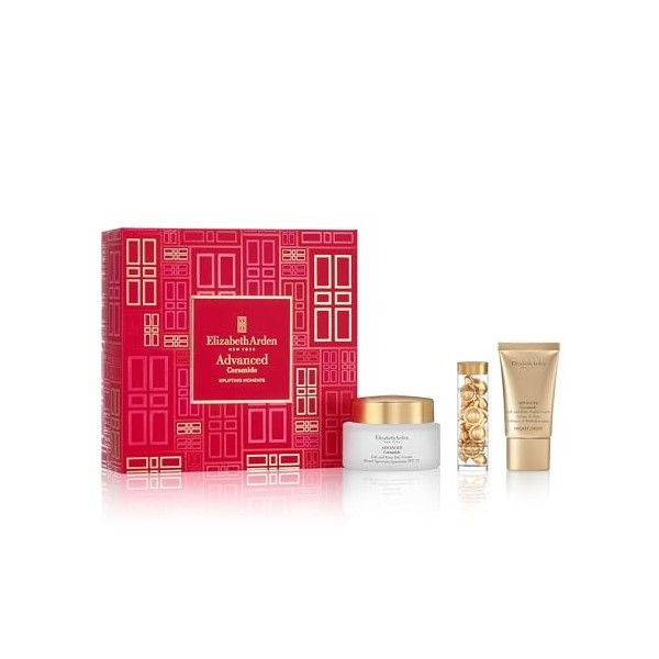 Elizabeth Arden Coffret Advanced Ceramide Capsules Sérum Quotidien Rénovateur De Jeunesse, 3 pièces, Cadeau femme, Coffret So...