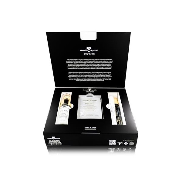 Coffret cadeau Rafraîchissant – 1 crème visage avec or colloïdal, X50 Antiaging + 1 Roll-on Contour des Yeux avec Caférine, O