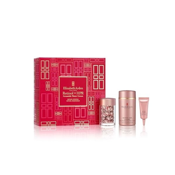 Elizabeth Arden Coffret Rétinol + HPR Ceramide Aqua-Crème Régénérante, Cadeau femme, Soin hydratant, Anti-âge, Duo Rétinol