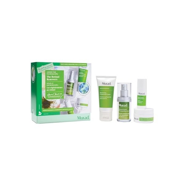 Murad Resurgence Retinol Youth Renewal Ensemble de 4 pièces Sérum contour des yeux 15 ml, nettoyant 60 ml, sérum visage 10 ml