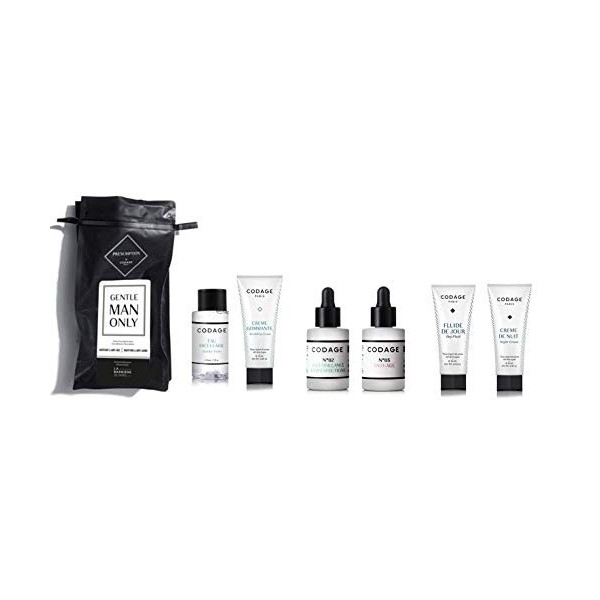 Soins visage homme Coffre Rituel visage Formats voyages Codage La Barbière de Paris