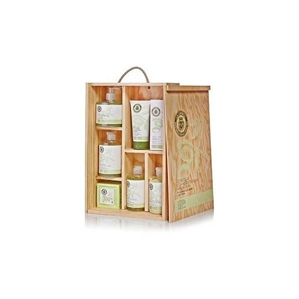 La Chinata Coffret cadeau Shampooing 360ml + Crème mains 75ml + Lait corporel 360ml + Gel douche 500ml + Gommage 150ml + Sav