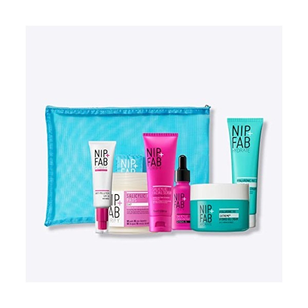 Nip + Fab Purify & Hydrate Coffret cadeau | Élimine lhuile et réduit les imperfections avec de lacide salicylique | Gommage