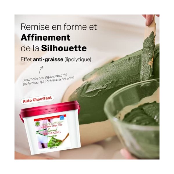 Enveloppement Maison & SPA Auto Chauffant 3 Algues Marines Start Silhouette et Détox ● Wrap Amincissant Anti cellulite ● Remo