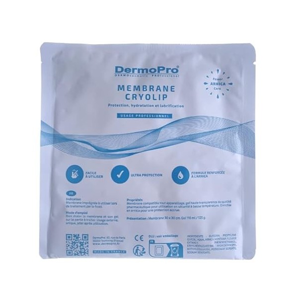 10 Membranes Cryolipolyse Power Arnica Care, grande taille pré-imbibée compatibles tous appareils, jusqu’à -15°C !