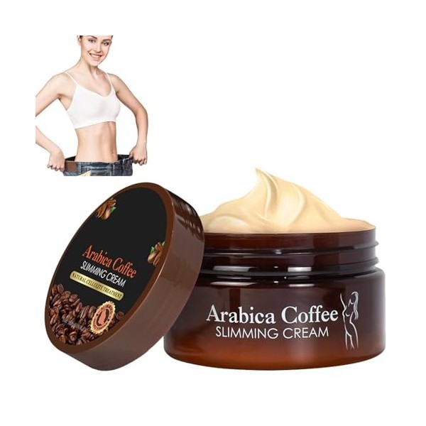 Crème Amincissante Café,Creme Cafeine Minceur,Crème Amincissante pour le Corps au café,Crème Amincissante,Crème de Mise en Fo