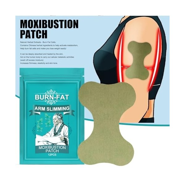 Patchs Minceurs pour Perte de Poids,Boîte Autocollants Moxibustion,Slimming Patch,Patch Amincissant pour les Bras,atch Aminci