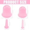 Asfrode Lot de 8 ventouses en silicone - Pour le corps et le visage - Contre les tensions et les rides - Rose