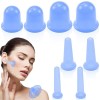 Lot de 8 ventouses en silicone - Pour le corps et le visage - Contre la cellulite, les tensions et les rides - Rose