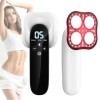 Yofuly 3 en 1 RF Anti-Cellulite Masseur, Appareil de EMS Massage de Corps, Electrique 4 Têtes de Massage et Lumière LED Rouge