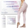 BRIOSE Lot de 4 traitements collants drainants anti-cellulite rechargeables au sel de la mer morte – 1 short + recharge 450 m