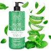 Gel Aloe Vera Jambes, Circulation, Varices, Vergetures, Jambes Légères, Retention dEau, Jambes Gonflées, Crème de Massage, E