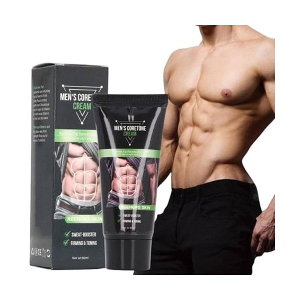 Crème Brûle-graisse, Crème Abdominale, 3 Pièces 60 Ml Crème Brûle-graisse Pour Hommes Pour la Transpiration Accélérée du Vent