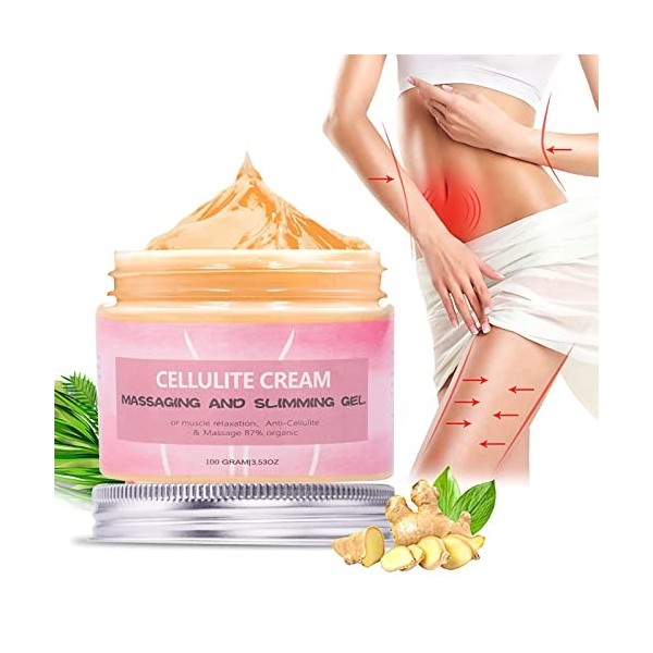 Allony Crème Anti Cellulite,Crème de Massage Anti-cellulite,Amincissante Crème,Crème Raffermissante Ventre,Crème Contre La Ce