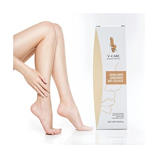 V-Care Crème Anti-cellulite | Traitement Bio de la Cellulite sur Glutei, Bras et Corps | Formule Thermoactive et Drainante