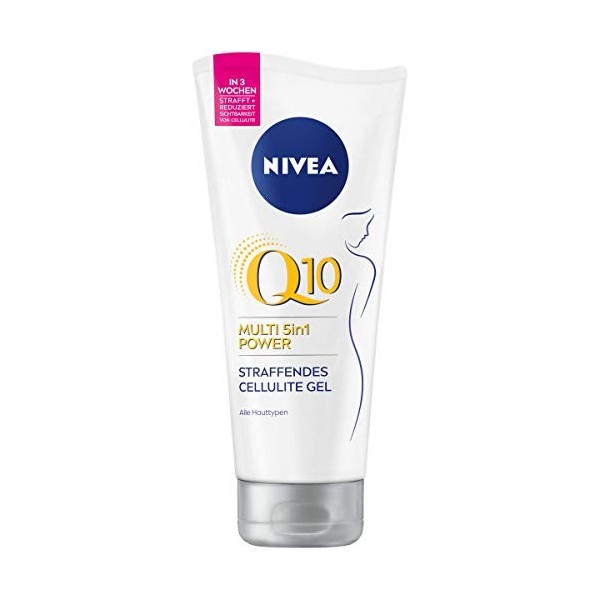 NIVEA Gel corporel Q10 anti-cellulite 200 ml - Gel raffermissant pour la peau - Avec extrait de lotus Q10 et de lotus - Gel